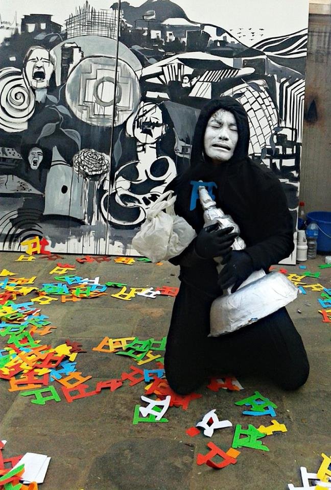 Performance art of Sundar Lama